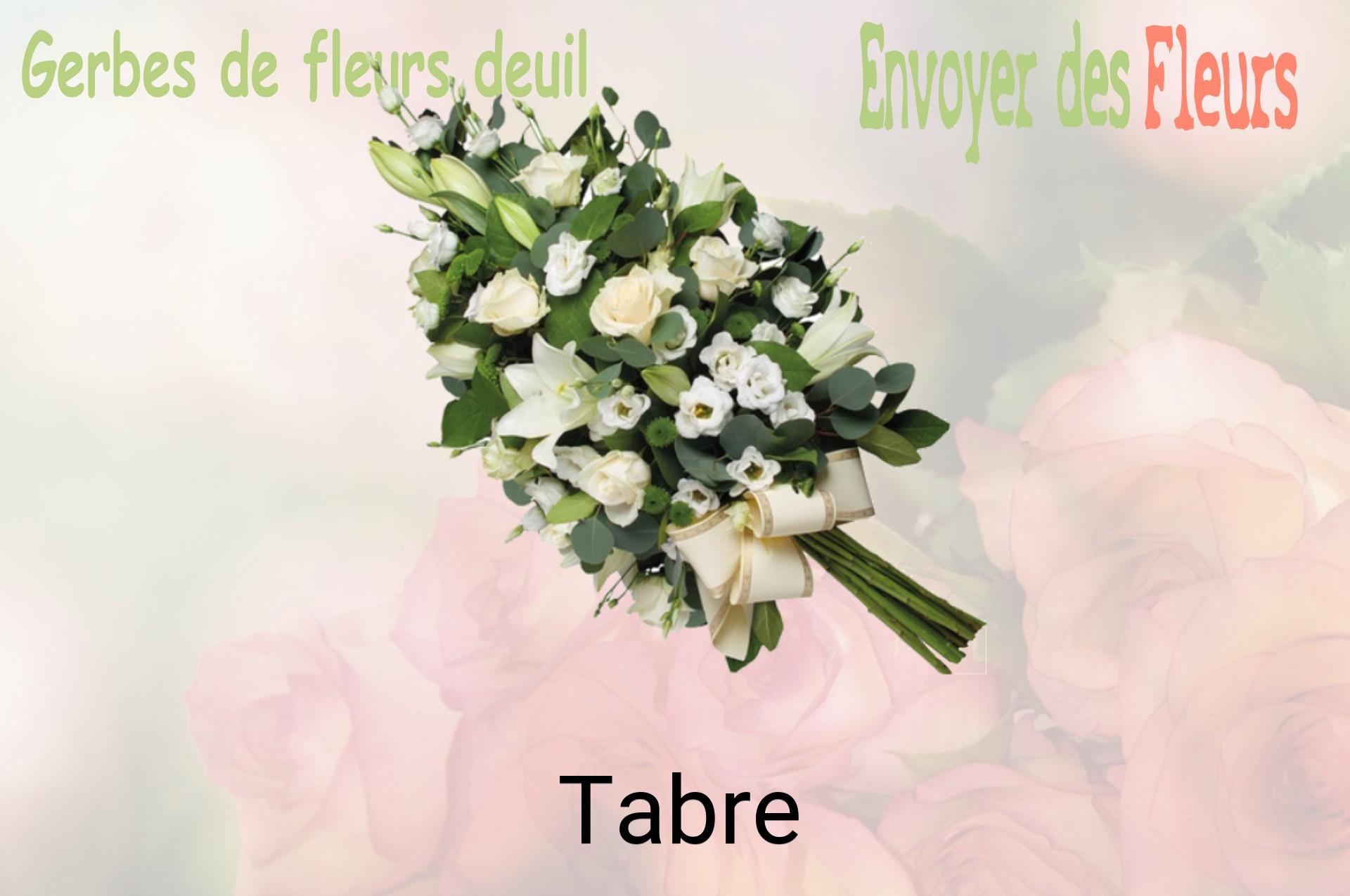 Gerbe de fleurs de deuil livrée à Tabre